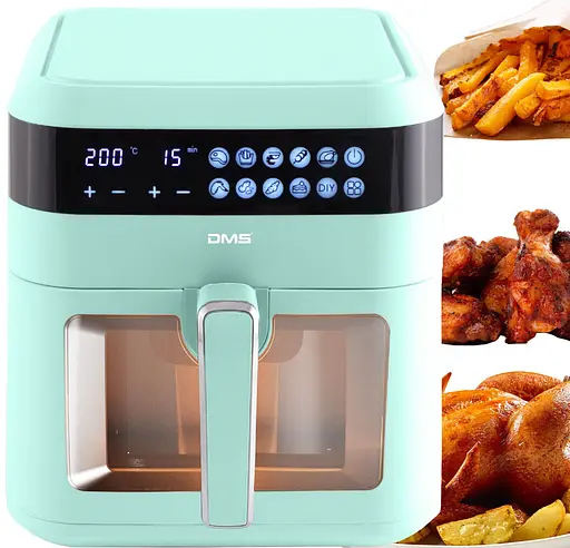 Багатофункціональна піч 10 програм DMS HFG-7R 1600 Вт з духовкою системою Air Fryer функція гаряче повітря - фото 2