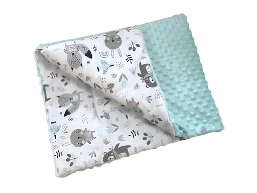 Плед з плюшем Moontime 100 x 80 см "Звірята ментолові" - фото 2