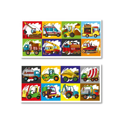 Детская раскраска Техника РМ-68-06, 16 наклеек - фото 3