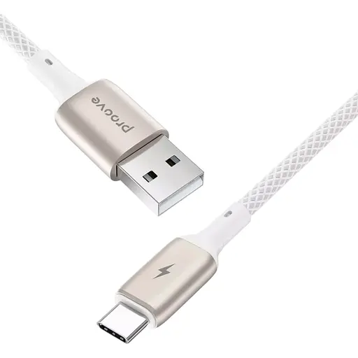 Кабель Proove Dense Metal USB-A to USB-С 1m White (CCDM20001202) [133339] - фото 3
