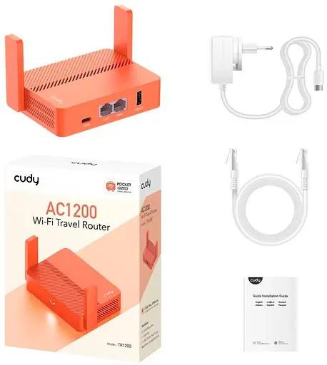 Роутер Cudy TR1200 WiFi5 живлення Type-C, без блока (73-00543) - фото 5