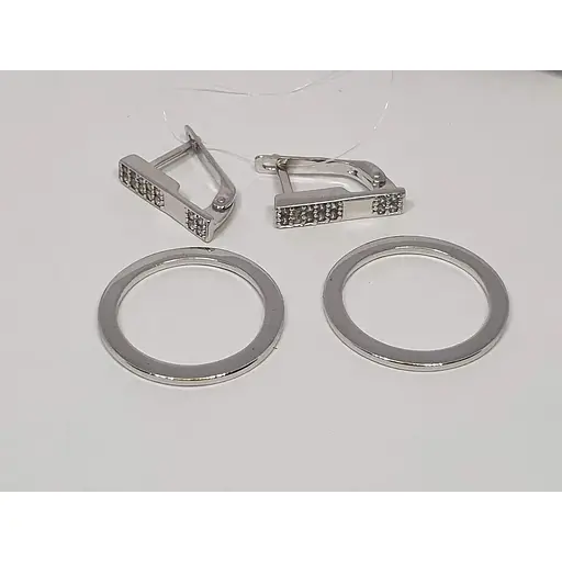 Срібні сережки трансформери Dear. 3524.1С - фото 6