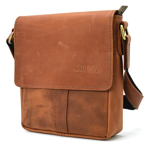 Чоловіча шкіряна сумка через плече LIMARY 22х18х5 см sum0025906 - фото 1