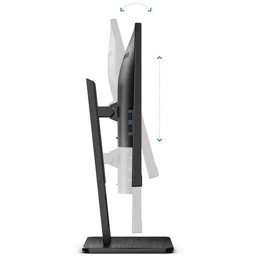 TFT 31.5" AOC U32P2, VA, UHD, DP, HDMI x 2, Pivot, HAS, колонки, чорний