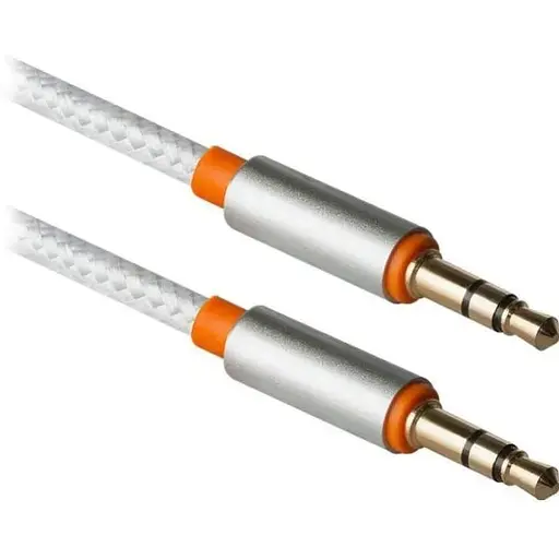 Кабель Defender AUX 3.5 мм M - 3.5 мм M 1.2 м белый JACK01-03 (87513) - фото 1