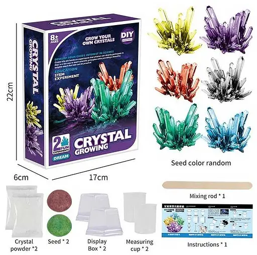 Набір для проведення дослідів "Кристали" LZ 22-2 Y, в коробці (6982231050037) Білий та Жовтий Вид 2 - фото 1