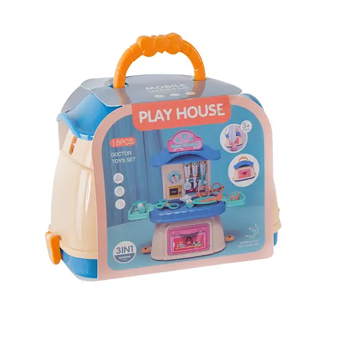 Набор доктора L666-73A 3 в 1 в виде сумочки-домика (6984506401919) - фото 2