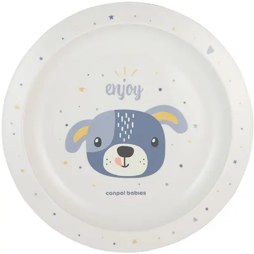Тарілка Canpol babies Cute Animals пластикова блакитна (4/411_blu2)