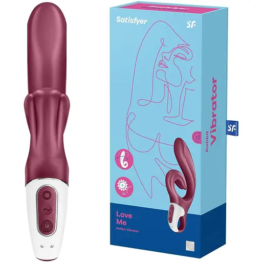 Вібратор-кролик Satisfyer Love Me 22 см бордовий