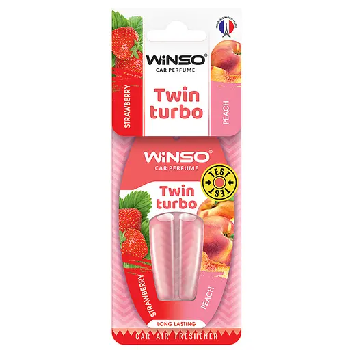 Ароматизатор Winso Twin Turbo - Strawberry & Peach с двойной капсулой (538780)