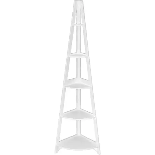 Стеллаж Costway Solo угловой для цветов белый