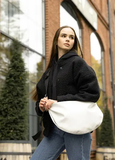 Женская сумка Sambag HOBO BAG-GLOVE Белая 25 х 58 х 4 см (53400008) - фото 4