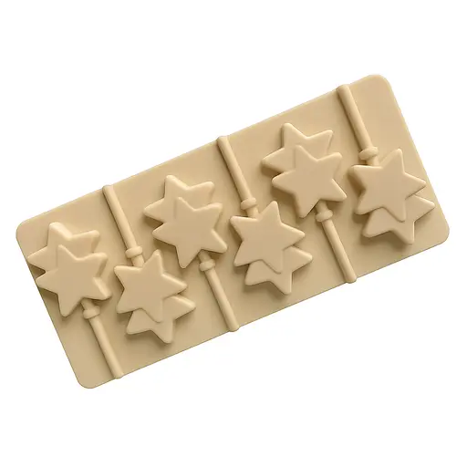 Силиконовая форма для леденцов и конфет на палочке "Звезда", Kitchen Master Бежевый 87457 - фото 5