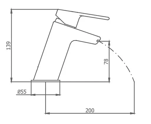 Смеситель для умывальника GRB Winner 44520440 Хром - фото 3