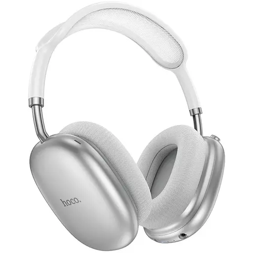 Бездротові навушники Hoco W55 Plus, накладні, ANC, BT5.4, AUX, 800mAh, 90h, Silver