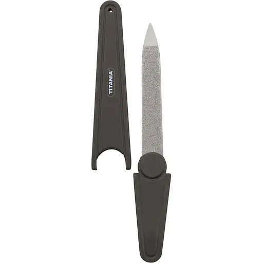 Пилка для ногтей Titania карманная 10.5 см серая (1048 сер)