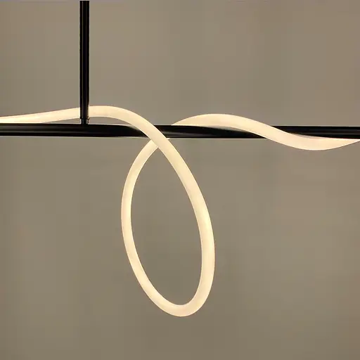 Черная удлиненная люстра ELISION с гибкой LED лентой Line.F Длина 120 см - фото 2