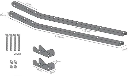 Сушилка для белья навесная Colombo Balcony with clamps (931877) - фото 6