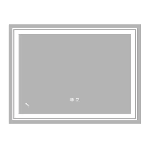 Зеркало Zerix Alive MR06-80x60-Reverse с LED Touch, Anti-fog, димером, регулятором яркости ZX6062 - фото 1