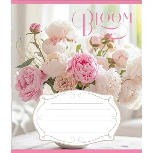 Зошит учнівський "Букети" Leader 018-540154L-3 в лінію, 18 аркушів - фото 1