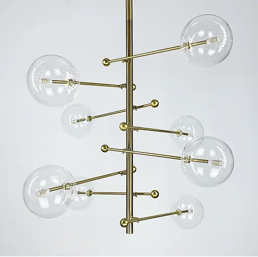 Стильна каскадна люстра на 8 плафонів Ø 80 см | Line F | Арт. SA28/8 - фото 3