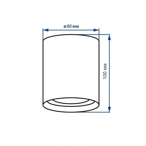 Накладний неповоротний світильник круглої форми під лампу у чорному корпусі | Арт. ML302-A чорний | Line F - фото 3