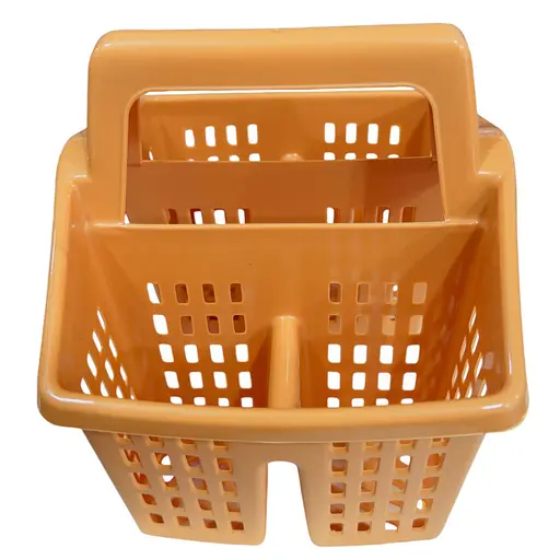 Пластиковий тримач для столового приладдя та кухонного приладдя 16 × 16 × 14.5 см Теракотовий 88016 - фото 5