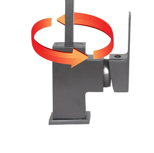 Змішувач для кухні Wezer PRO4-02-GUNGREY сталь Графітовий хром - фото 5