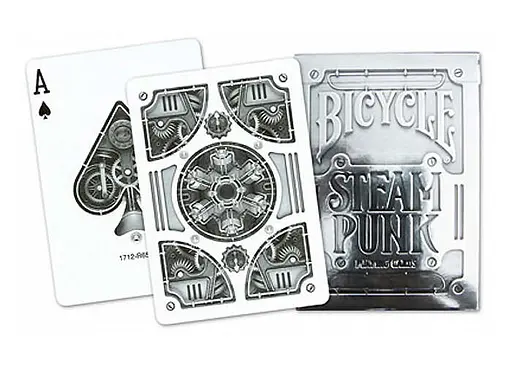 Карти гральні United States Playing Card Company Bicycle Steampunk (silver) (01990) - фото 2