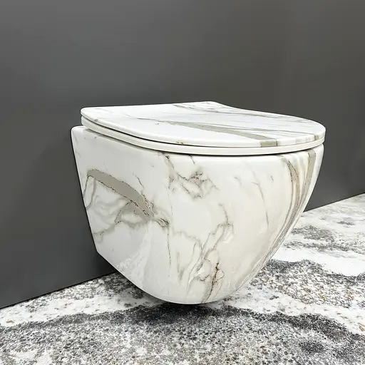 Подвесной унитаз VBI Vulcano lava VBI-020406, Мрамор - фото 2