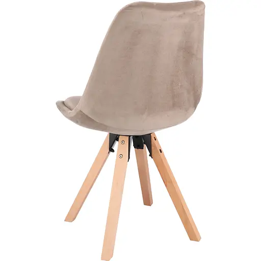 Стул Jumi Saida в скандинавском стиле с деревянными ножками бежевый - фото 6
