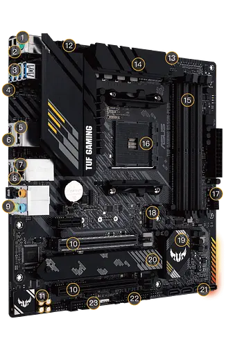 Материнська плата Asus B550M-E TUF Gaming Socket AM4 (TUF GAMING B550M-E) Б/В - фото 2