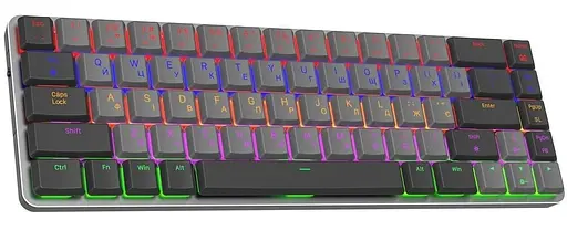 Клавиатура GamePro MK122R Red Switch Low Profile Wireless Dark Gray (MK122R) - фото 2