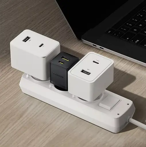 Сетевой адаптер Baseus Palm Fast Charger C+U 20 W + Cable Type-C to Type-C P10111608113-01 Черный - фото 4