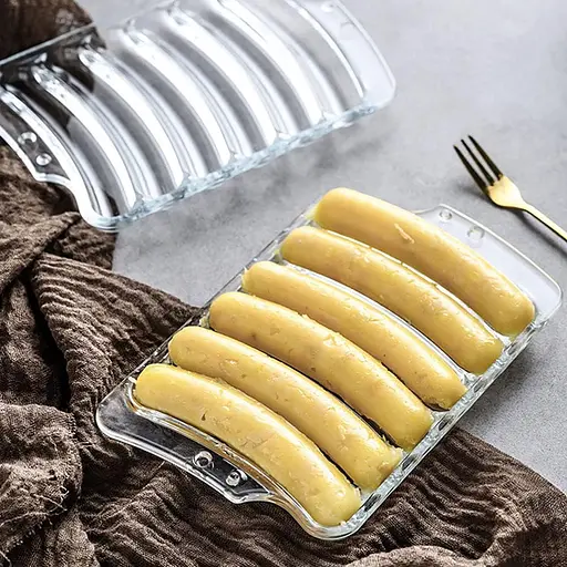 Форма скляна для запікання випічки домашніх хот догів, сосисок, ковбасок, кебаба, A-plus Прозорий 86027 - фото 2