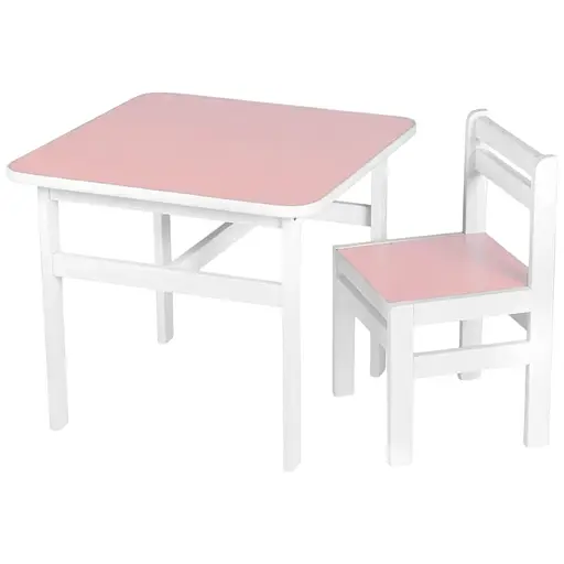 Детский столик DS-SP04 со стульчиком в пленке розовый
