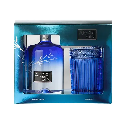 Джин Akori Premium 42% 0.7л у подарунковому пакуванні + 1 склянка  - фото 2