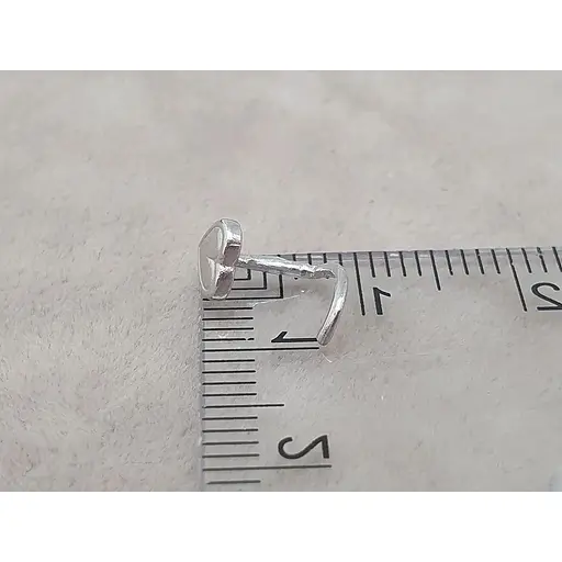 Серебряная серьга-пирсинг в нос Сердечко. 8182436Р - фото 5