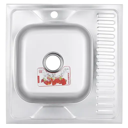 Кухонная мойка Zerix Z6060L-04-160E satin ZM0567, Нержавеющая сталь - фото 1