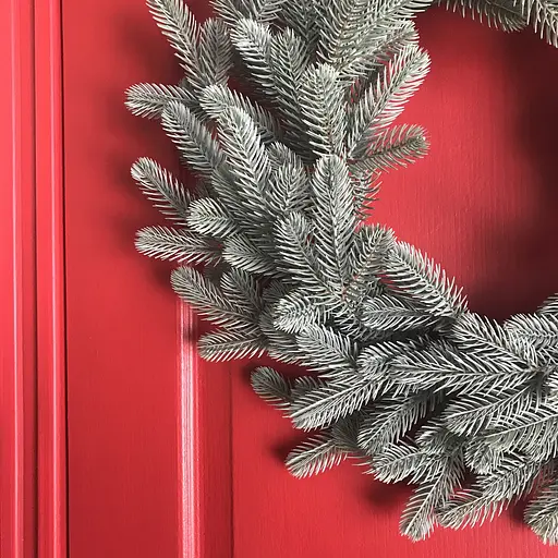 Вінки хвойні різдвяні Hvoya Traditional литі блакитні 40 см 10 шт. - фото 3