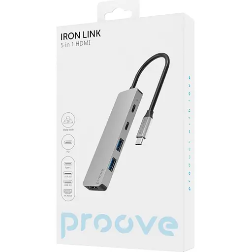 USB-хаб Proove Iron Link 5-in-1 (HBIL00222024) [125132] - фото 3