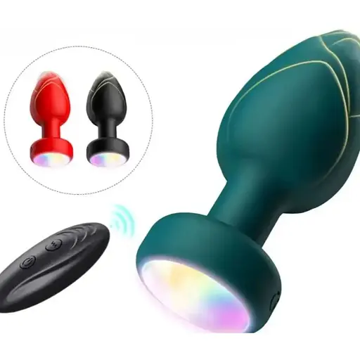 Анальна пробка з вібрацією, що світиться у темряві Light Anal Plug, Анальні іграшки - фото 1
