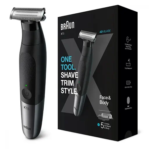 Тример для бороди та вусів/Тример для тіла (бодігромер) Braun Series X XT5100 - фото 4