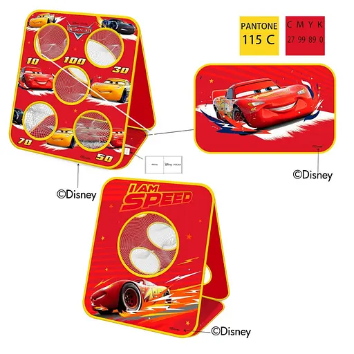 Детский игровой набор мишени "Тачки" Bambi LM1015, 6 мешочков - фото 2