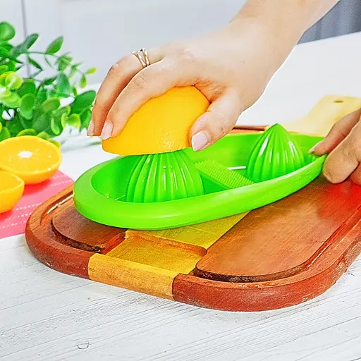 Соковыжималка ручная для цитрусовых и терка для овощей, Kitchette Зеленый 84956 - фото 3