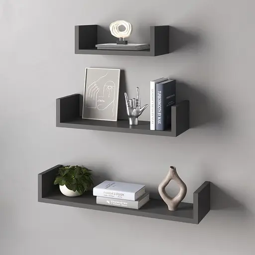 Набор из 3 навесных полок Vays M37 из ЛДСП для дома офиса гостиной - фото 4