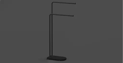 Підставка з двома тримачами для рушника Sonia Nomad 176250 Чорний - фото 2