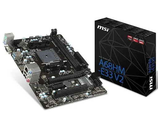 Материнська плата MSI A68HM-E33 V2 (A68HM-E33 V2) (Socket FM2, AMD A68H, Micro-ATX) Б/в - фото 5