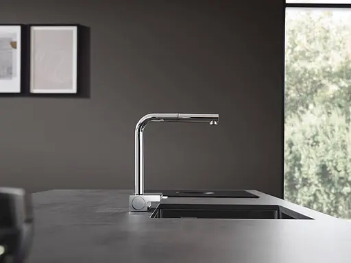 Змішувач Hansgrohe Aquno Select М81 250 2jet кухонний з витяжним виливом Sbox 73830000 Хром - фото 2