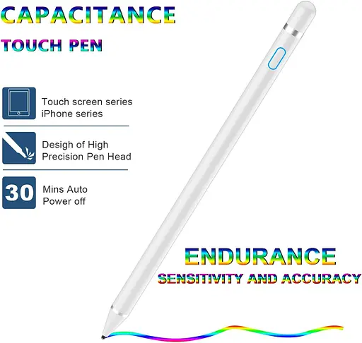 Стилус с тонким кончиком для сенсорных экранов, совместимый с iPhone iPad - фото 7